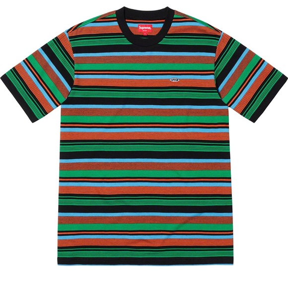 Supreme multi stripe s/s shirt size : xl new